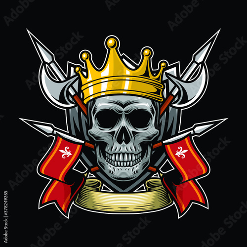 King skull illustration