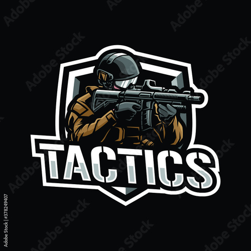 Army mascot logo design illustration