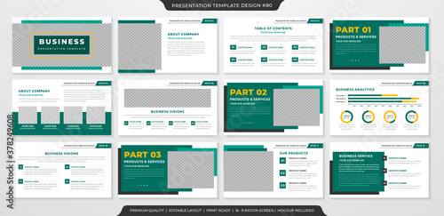 business presentation template with clean layout and minimalist style use for business profile and proposal