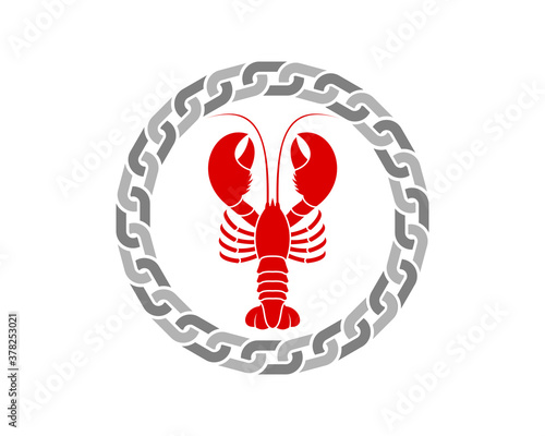 Lobster inside the chain circle