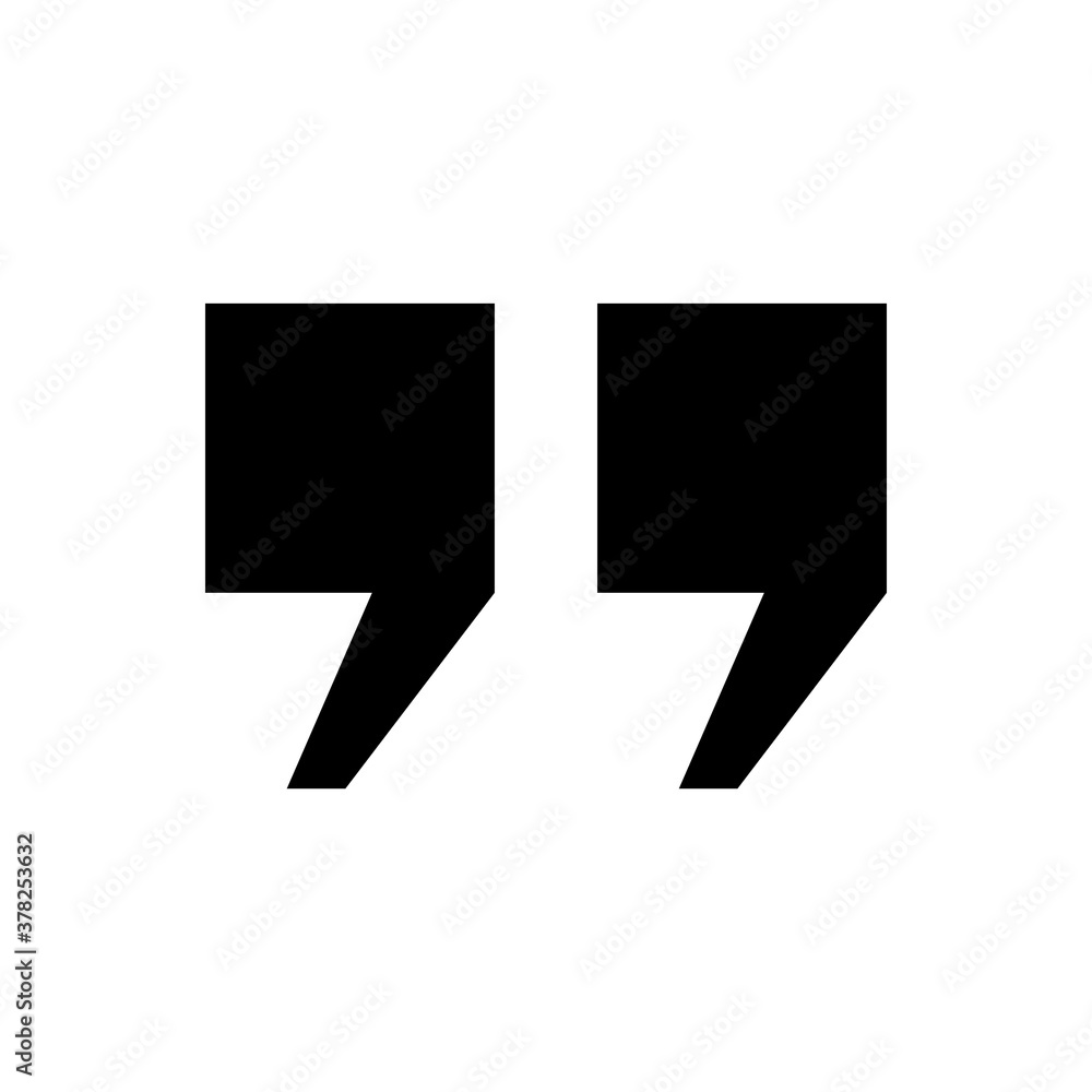 quote mark flat icon illustration quote mark flat icon illustration
