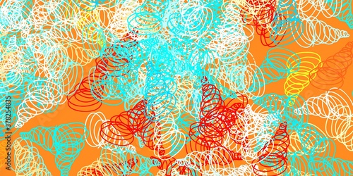 Light blue, yellow vector backdrop with circular arc.