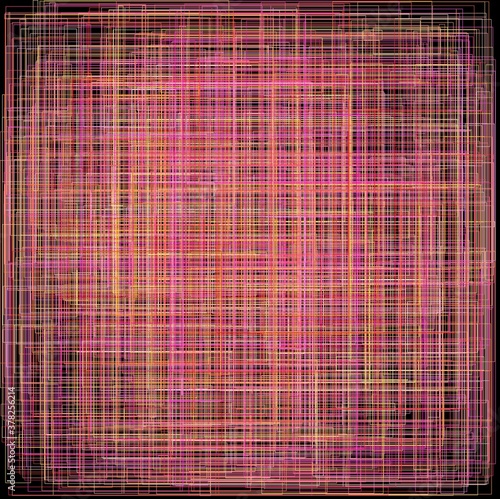 Colorful Thread drawing in space