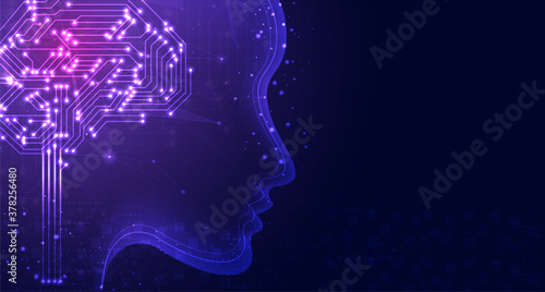 Artificial intelligence, machine learning, ai, data deep learning for future technology artwork, mining, isometric, neural network, machine programming and Responsive web banner. vector Illustration.
