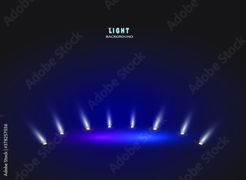 Bright stadium arena lights. Sports stadium with lights, eps 10.