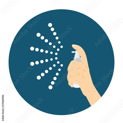 Mouth spraying icon vector illustration