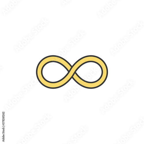 infinity friendship outline icon. Elements of friendship line icon. Signs, symbols and vectors can be used for web, logo, mobile app, UI, UX on white background