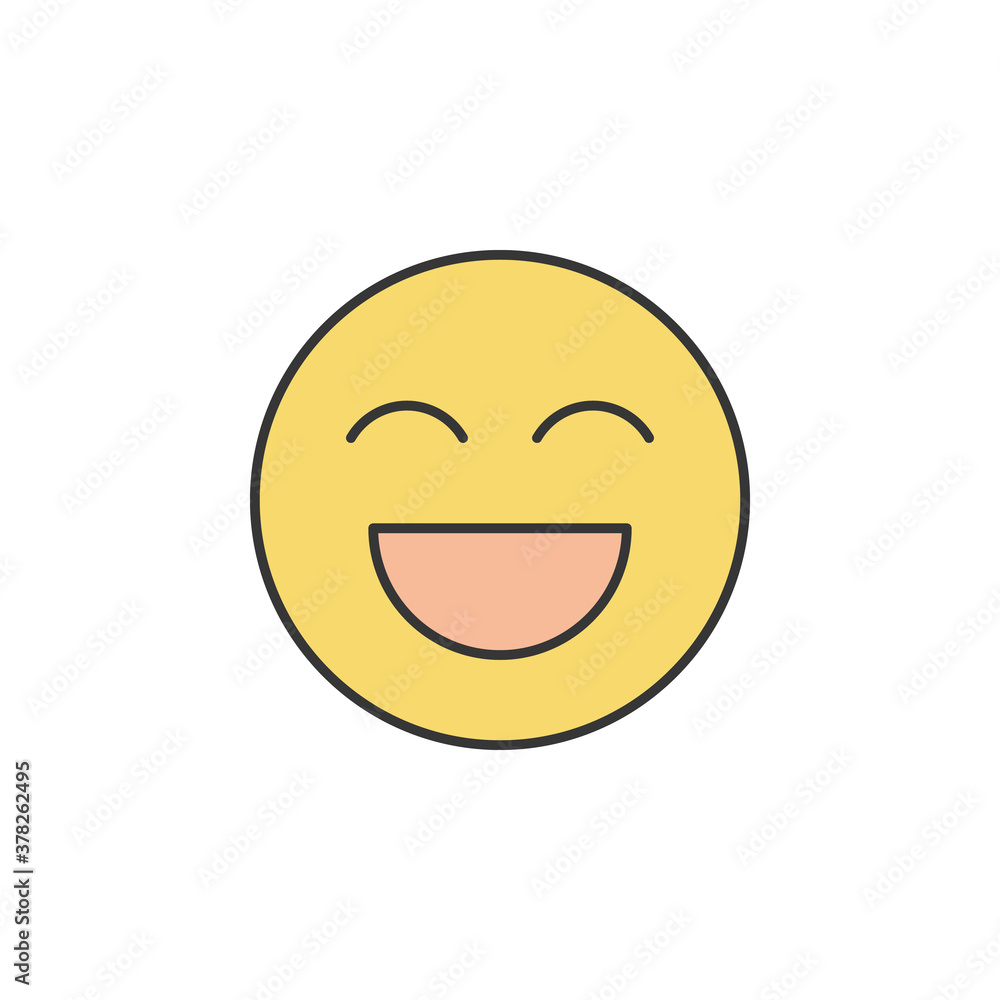 smile friendship outline icon. Elements of friendship line icon. Signs, symbols and vectors can be used for web, logo, mobile app, UI, UX on white background