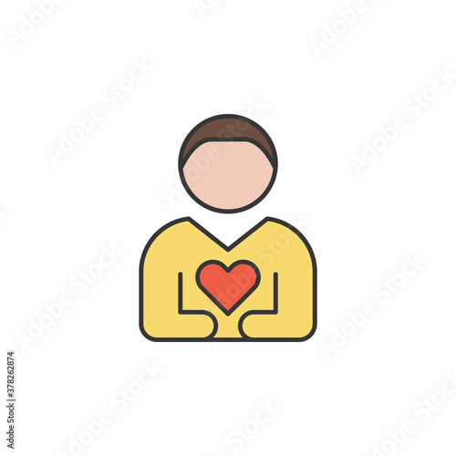 loyality friendship outline icon. Elements of friendship line icon. Signs, symbols and vectors can be used for web, logo, mobile app, UI, UX on white background