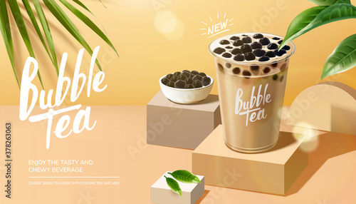 Bubble milk tea advertisement