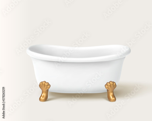 Small white bathtub