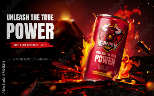 Energy drink ad composition