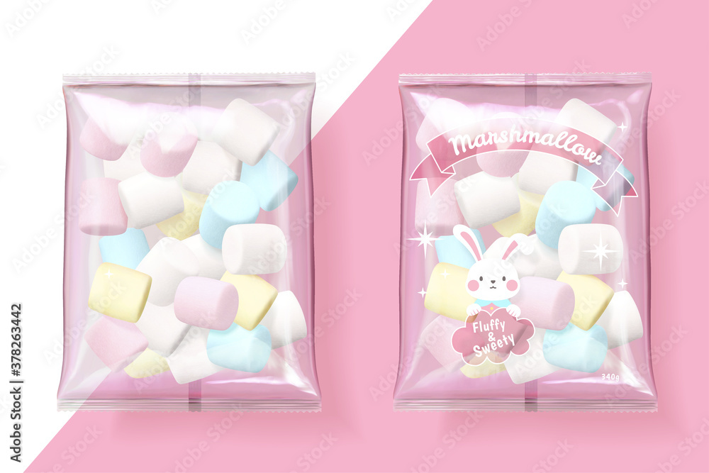 Sweet marshmallow packets Sweet marshmallow packets