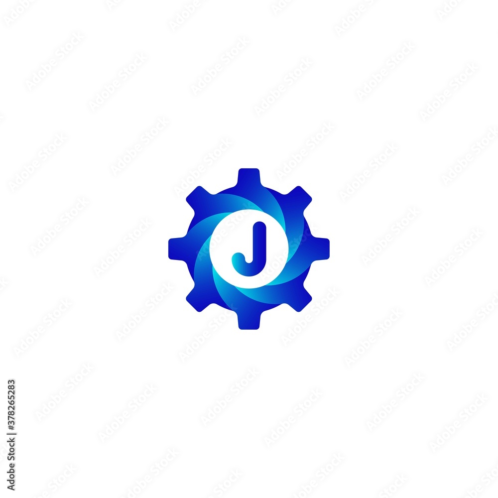 Setting icon j letter vector, Tools, Cog, Gear Sign Isolated on white background. Help options account concept. Trendy Flat style for graphic design, logo, Web site, social media, UI, mobile app Setting icon j letter vector, Tools, Cog, Gear Sign Isolated on white background. Help options account concept. Trendy Flat style for graphic design, logo, Web site, social media, UI, mobile app