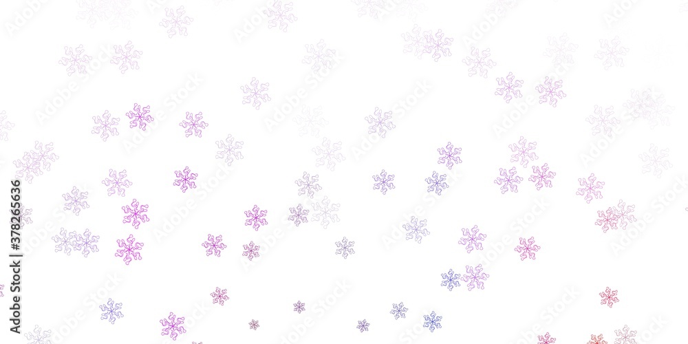 Light blue, red vector doodle pattern with flowers. Light blue, red vector doodle pattern with flowers.