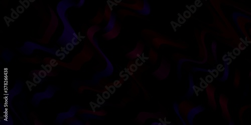 Dark Purple vector backdrop with circular arc. Abstract illustration with gradient bows. Template for your UI design.