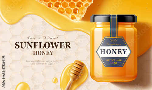Engraved honey ads