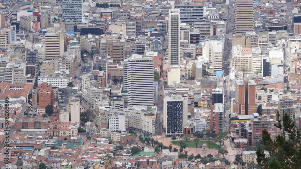 Panoramic view of Bogota Colombia.
