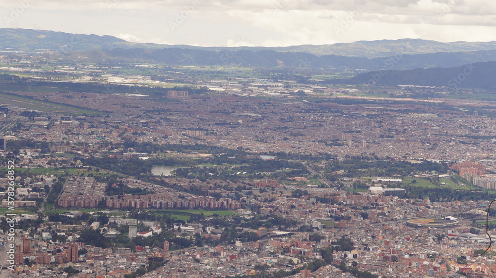 Panoramic view of Bogota Colombia.
