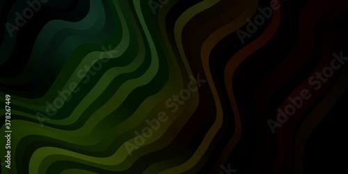 Dark Multicolor vector texture with wry lines. Colorful geometric sample with gradient curves.  Template for your UI design.