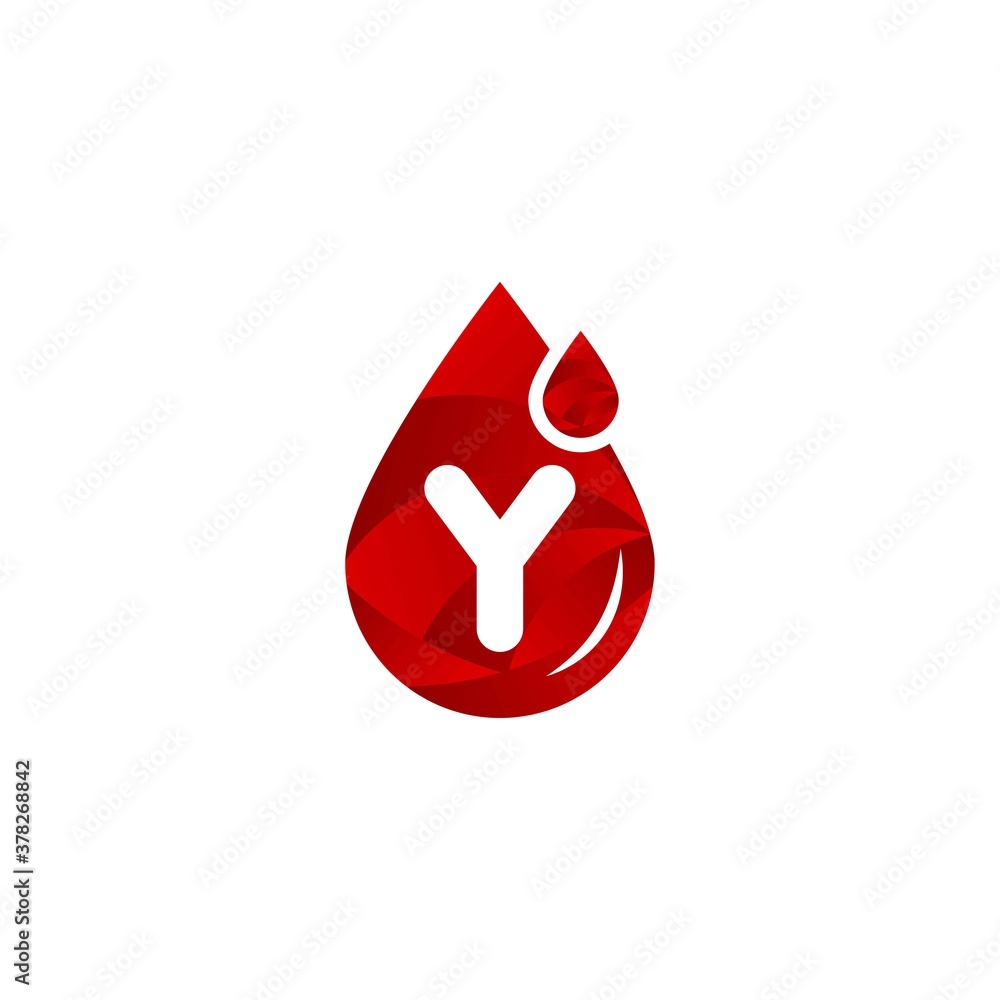 y letter blood logo design.World Blood Donor Day vector background. Awareness poster with red paper cut blood drop. 14 june. Hemophilia day concept y letter blood logo design.World Blood Donor Day vector background. Awareness poster with red paper cut blood drop. 14 june. Hemophilia day concept