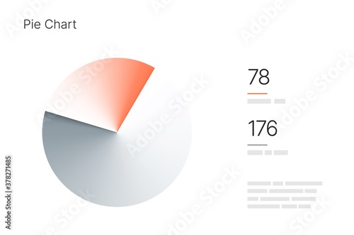 Infographic elements for business layout, presentation template and finance report. Data visualization with Pie Chart.