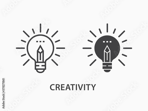 Creative icon on white background.