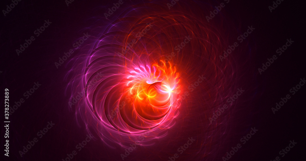 3D rendering abstract multicolored fractal light background with bright center 3D rendering abstract multicolored fractal light background with bright center