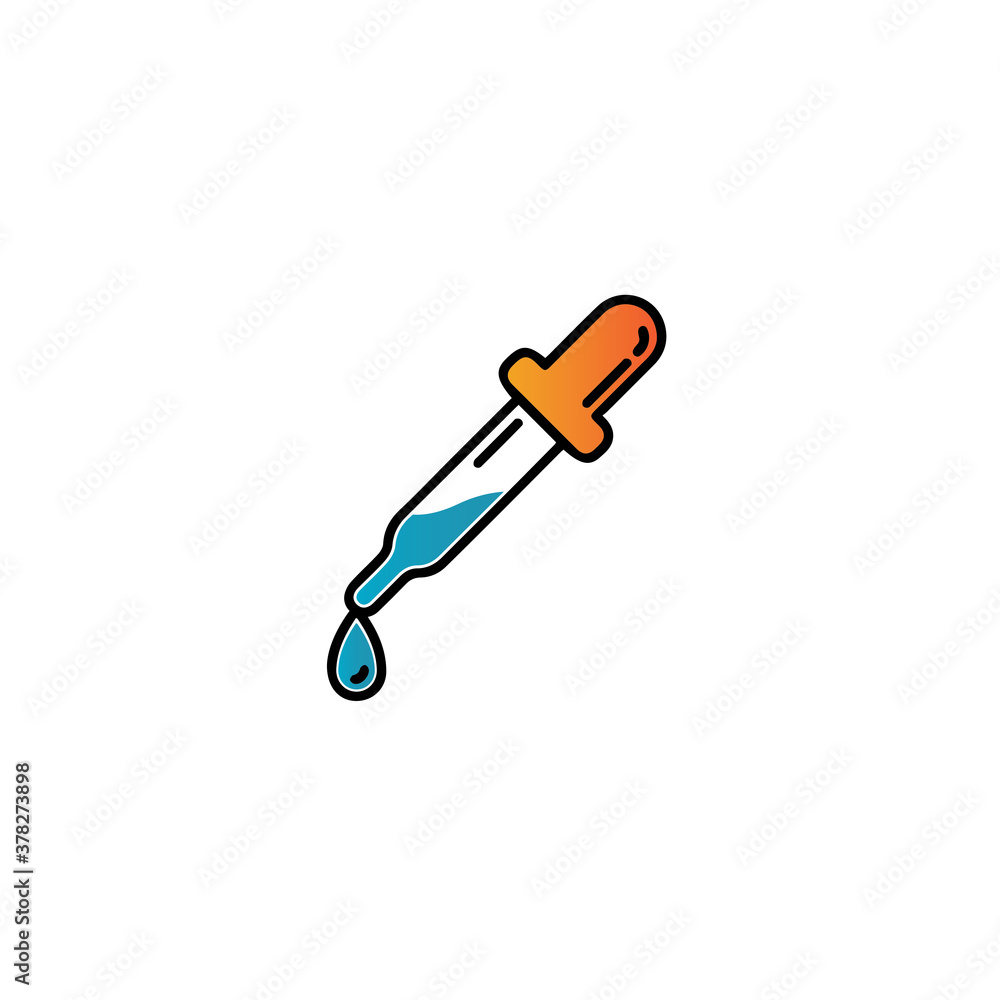 Dropper Icon Vector Design Template. Linear Style. Dropper Icon Vector Design Template. Linear Style.