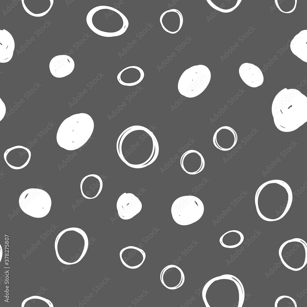 Abstract Black and White Seamless Pattern. Vector Dotted Textured Background.