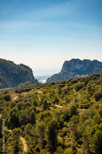 mountains landscape and coast view, Spain