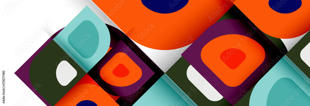 Set of vector modern geometric abstract backgrounds with repeating abstract round shapes patterns and shadow effects Set of vector modern geometric abstract backgrounds with repeating abstract round shapes patterns and shadow effects