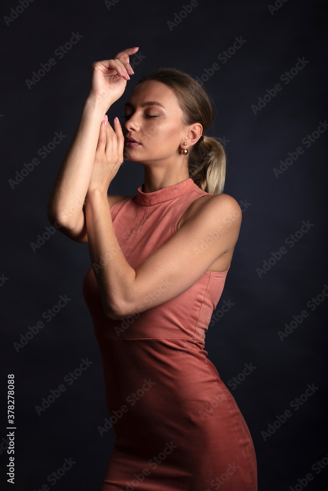 studio portrait of a young woman studio portrait of a young woman