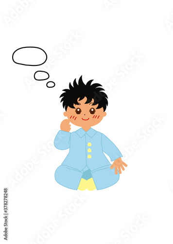 楽しみを考える男の子