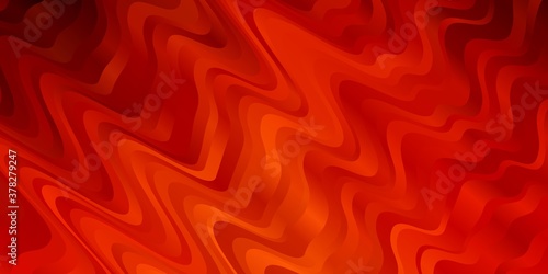 Light Orange vector template with curved lines. Illustration in abstract style with gradient curved. Pattern for websites, landing pages.