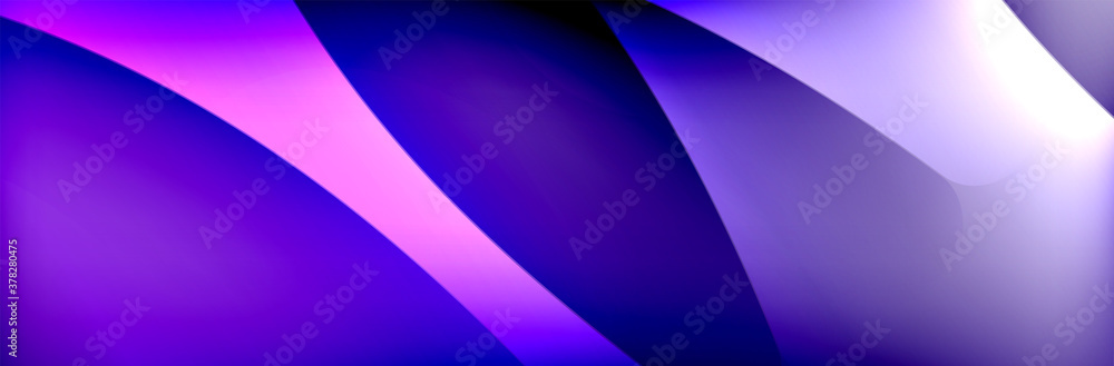 Fototapeta premium Fluid gradient neon color waves, vector abstract background