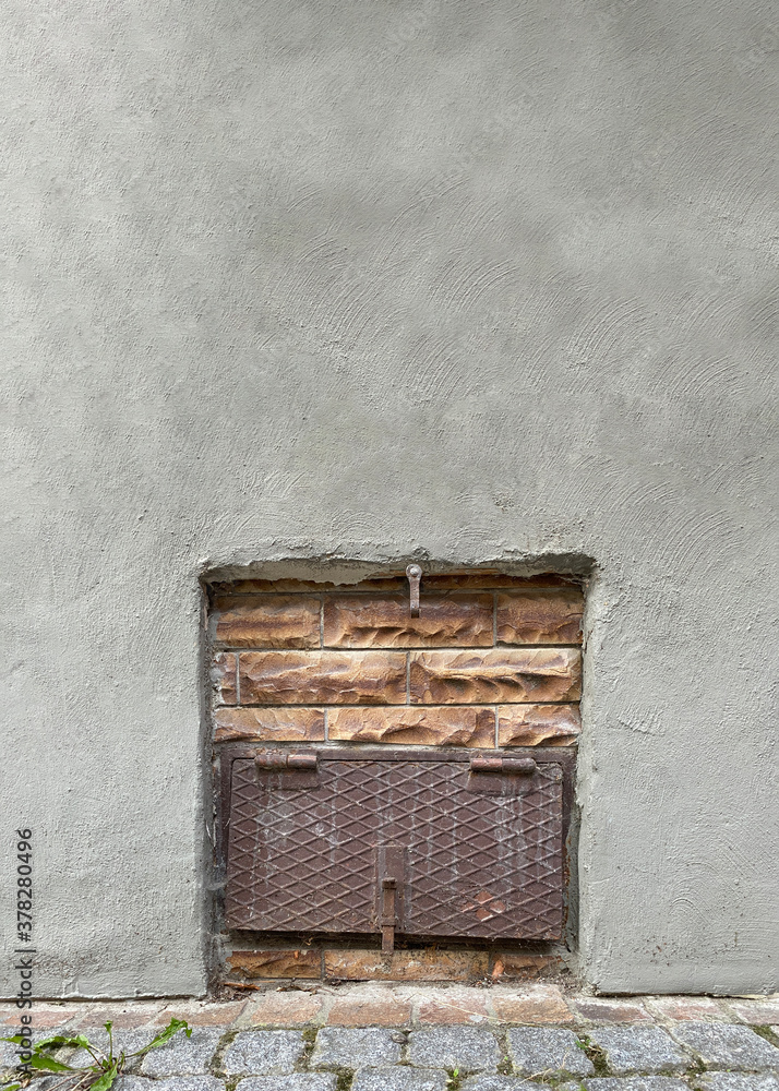 ,Lucke, verschlossen, Metell, Mauer, Wand, Haus, Fassade ,Lucke, verschlossen, Metell, Mauer, Wand, Haus, Fassade