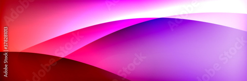 Fluid gradient neon color waves, vector abstract background