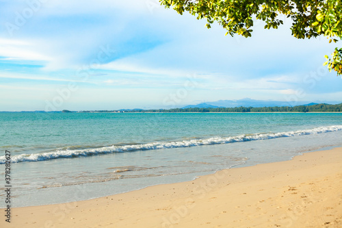 beautiful sea  sand and blue sky in Kao Lak  Thailand