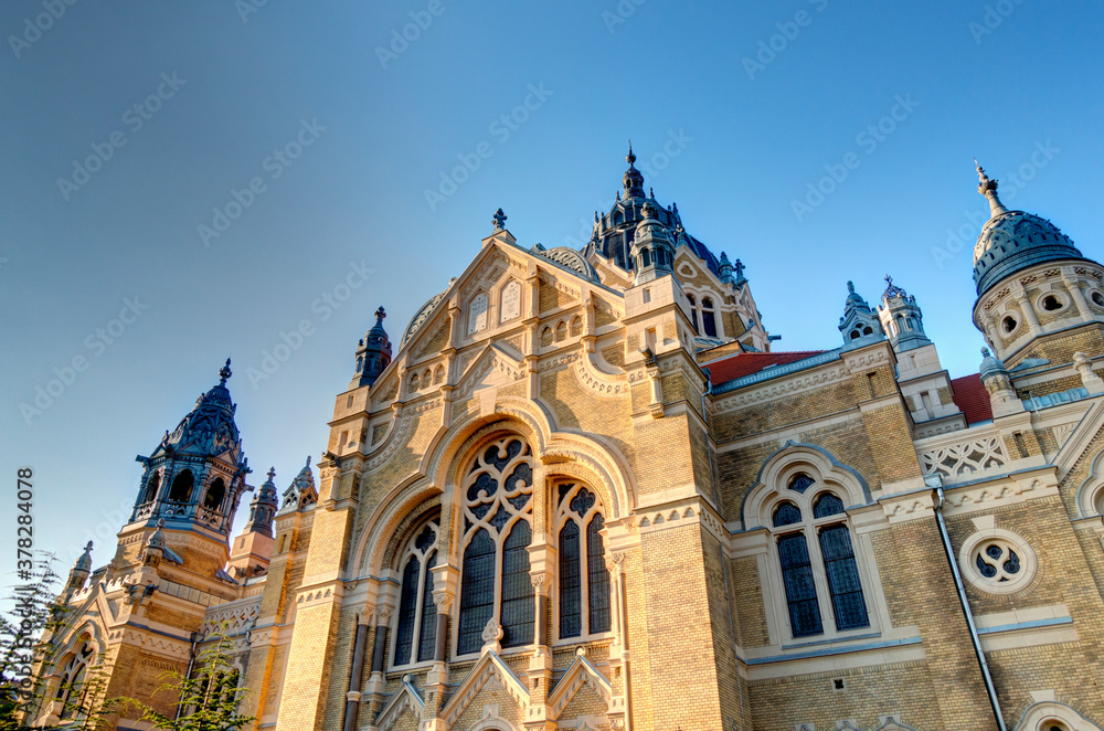 Szeged landmarks, Hungary, HDR Image