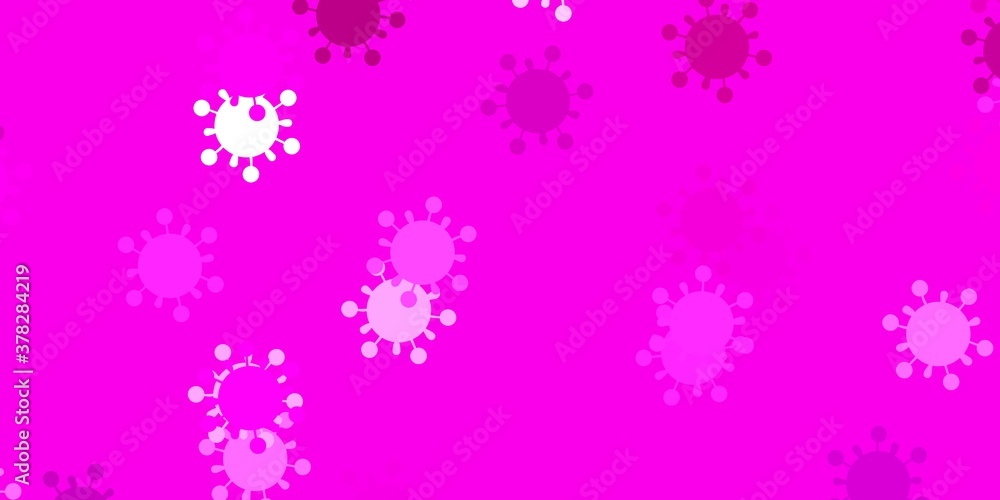Light pink vector template with flu signs. Light pink vector template with flu signs.