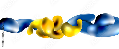 Bubbles abstract background. Liquid splashes on white vector template