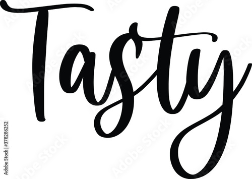 Tasty Typography Black Color Text On White Background