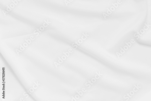 Abstract and soft focus wave of white fabric background,