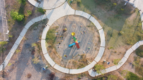 top view of children s playground