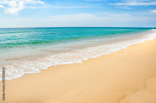 Wave & Sand beach background © wandee007