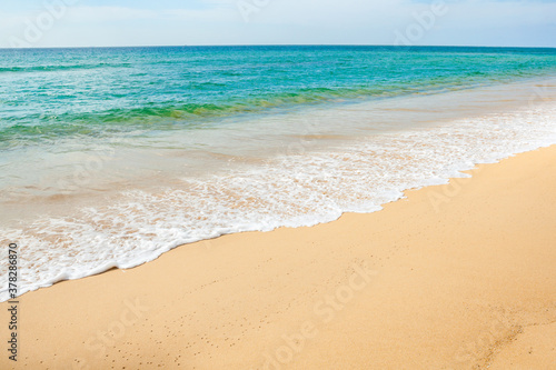 Wave & Sand beach background © wandee007