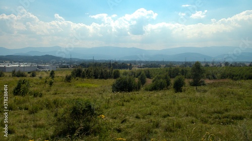 czech agricultural landscape in countryside