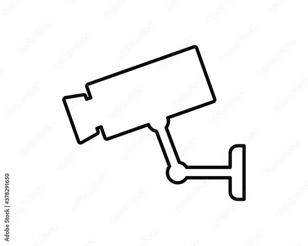 Security camera symbol icon. Fixed CCTV camera logo sign shape. Vector ...