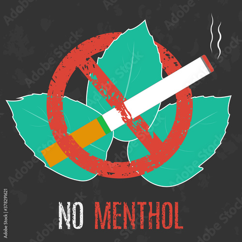 Social problems of humanity. No menthol cigarettes.